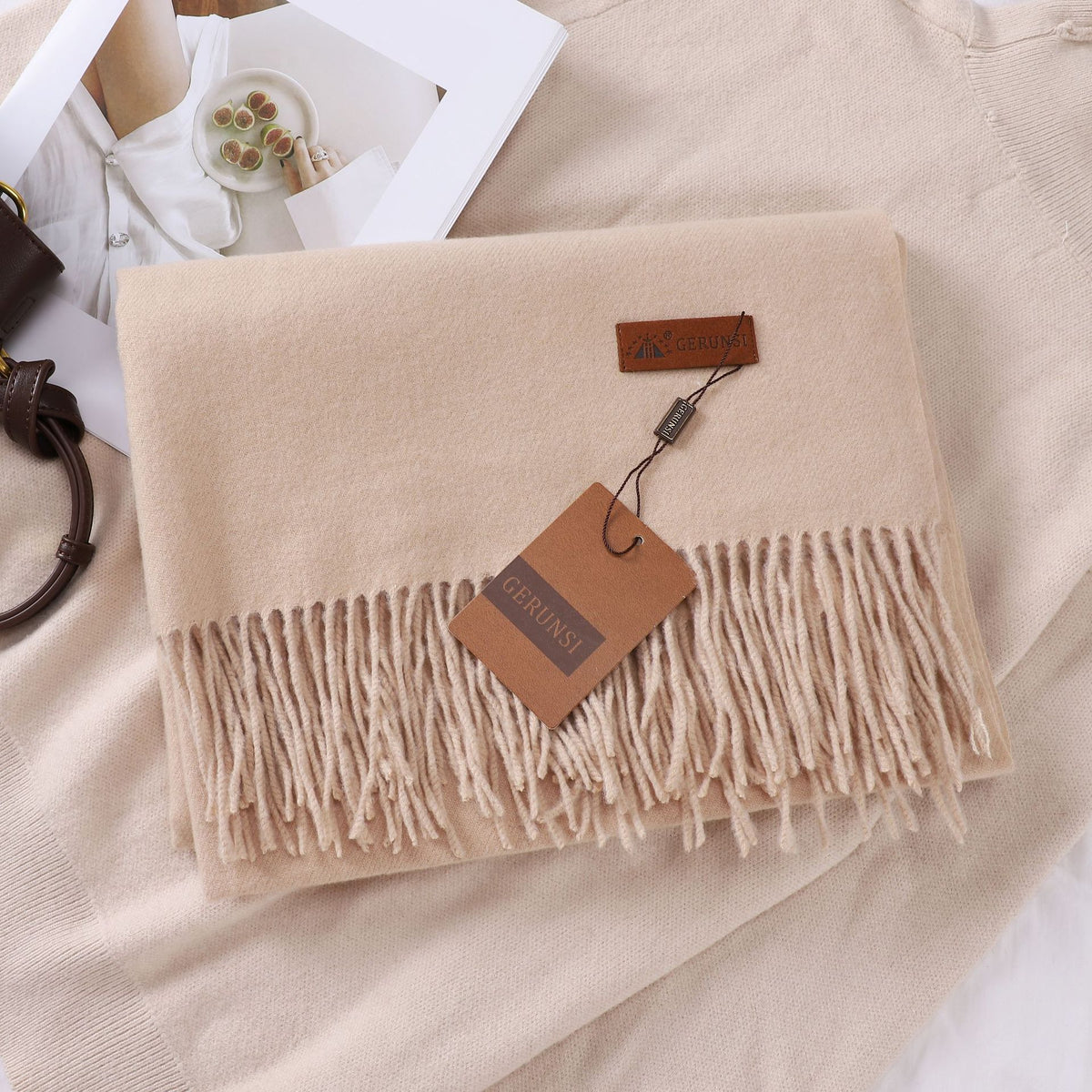 Solid Color Faux Cashmere Women's Scarf