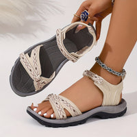 Adjustable-strap Two-tone Sports Sandals