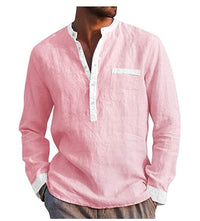 Long Sleeved Henry Cotton Linen Shirts