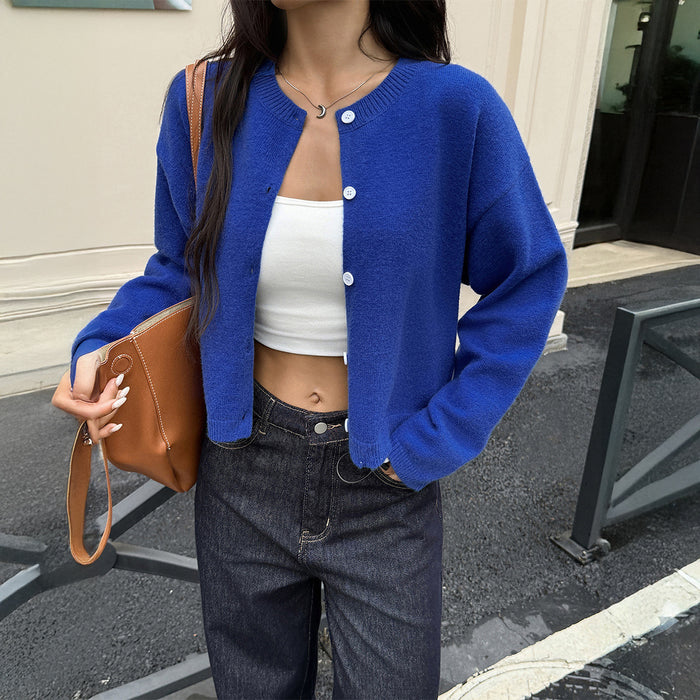 Fashion Solid Color Buttons Jacket