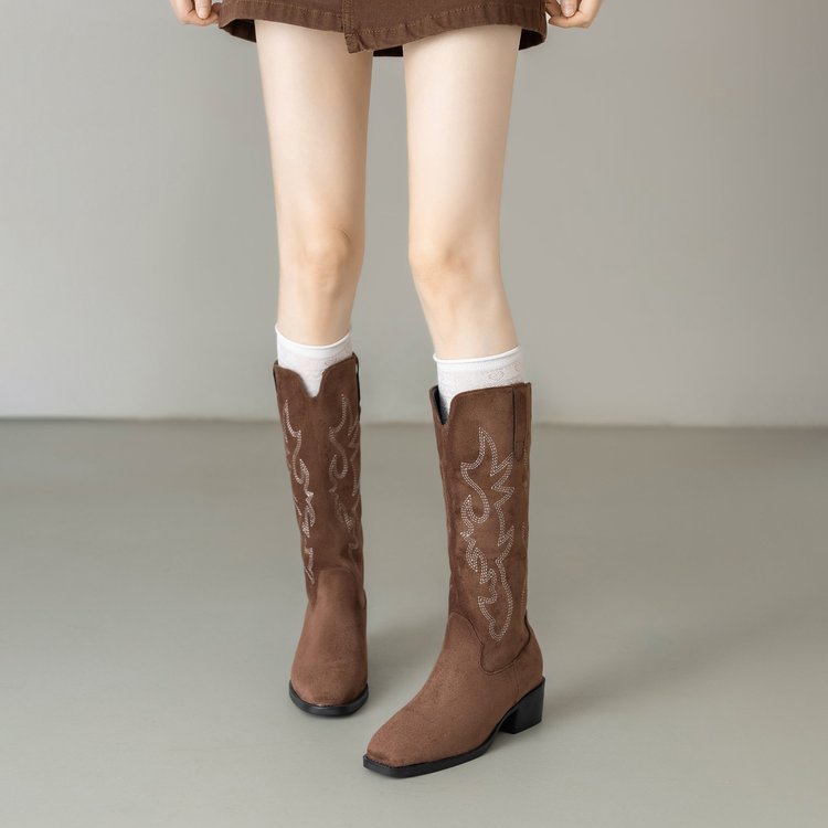 Retro Embroidered Western Cowboy Boots