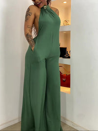 Halter-neck Backless Jumpsuit