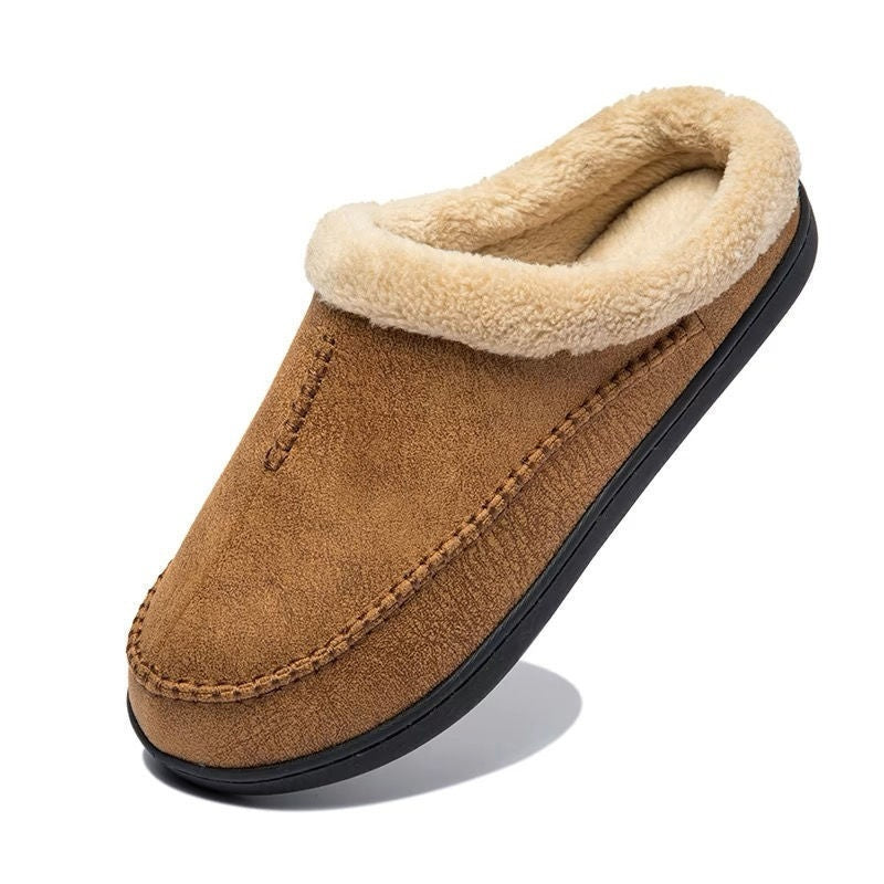 Fur-Lined Home Slippers