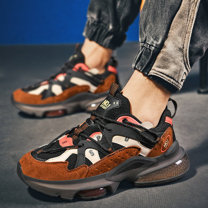 Thick Sole Leather Trainers