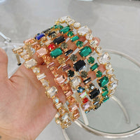 Golden Headband With Diamonds And Diamonds Headband