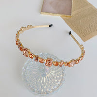 Golden Headband With Diamonds And Diamonds Headband