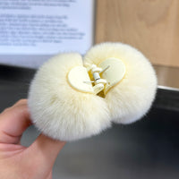 Real Rex Rabbit Hair Plush Hair Accessories