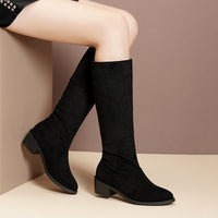 Chunky-Heel Over-the-Knee Boots