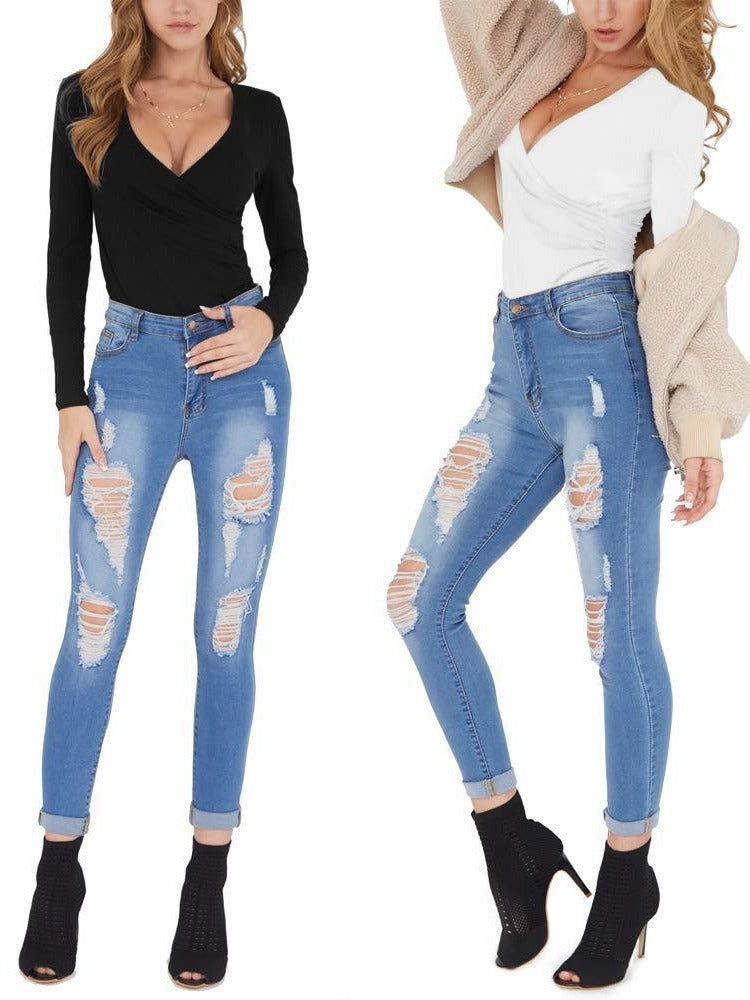 Deep V Waist-controlled Bottoming T-shirt