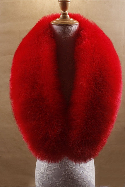 Women faux fox fur collar shawl female autumn warm scarves