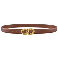 Women's Retro Smooth Buckle Cowhide Belt