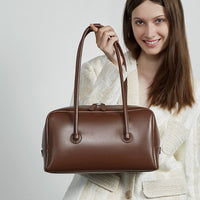 Genuine Leather Boston Women's Portable Shoulder Bag