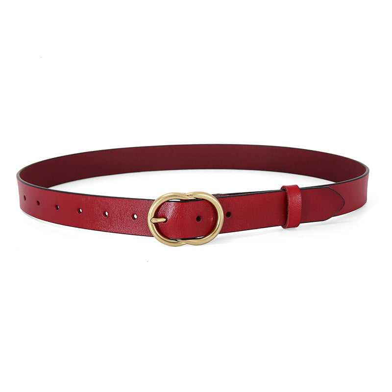 Women's Leather Belt Wide And Simple