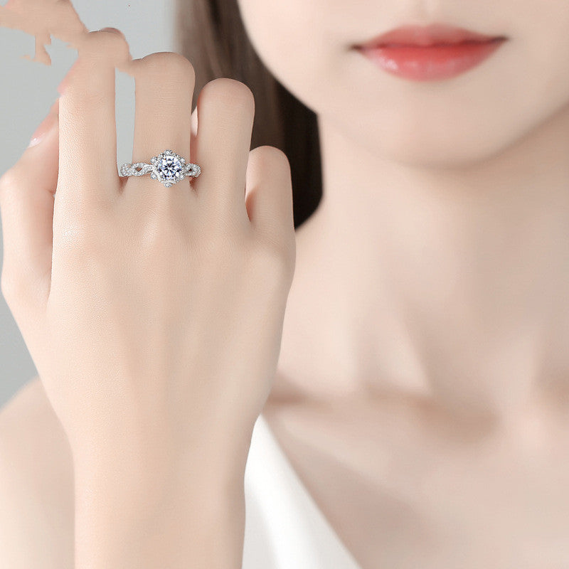 Ice And Fire Empty Setting Ring Women