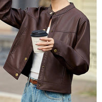 A Cozy Sun-kissed Look Pairs Leather