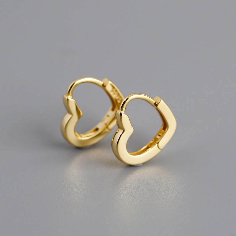 Love ear buckle golden light luxury temperament versatile