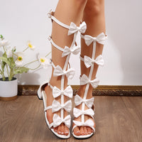 Square-Heel Over-the-Knee Sandals