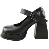 French High Heel Flat Mary Jane Shoes