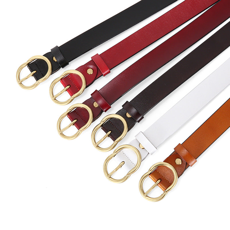 Women's Leather Belt Wide And Simple