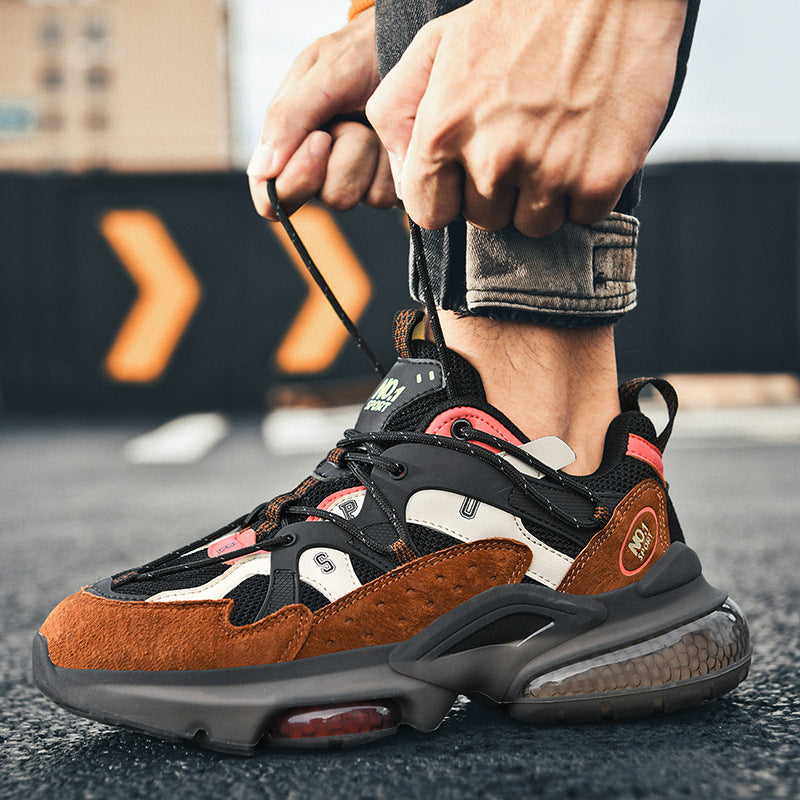 Thick Sole Leather Trainers