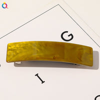 Square Grip Acetate Acrylic Spring Clip Hair Accessory