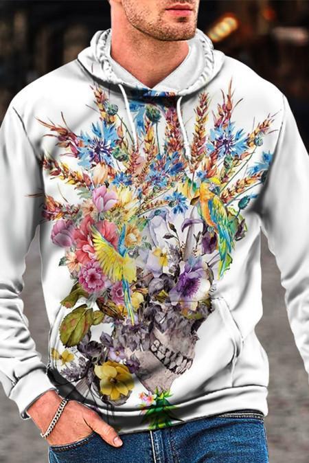 Loose Fit Printed Hoodie