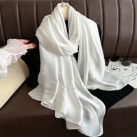 Pure Color Simple Long Scarves All-match Scarf Women's Beach Towel