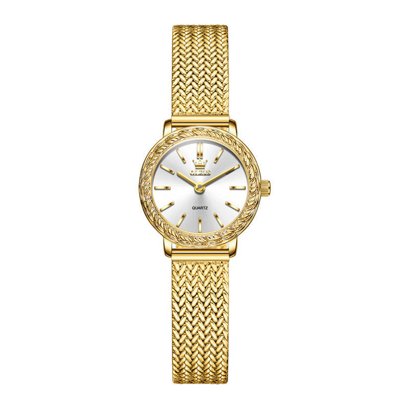 Vintage Fashion Square Quartz Watch With Rhinestones