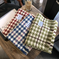 Thousand-bird Check Long Knit Scarf