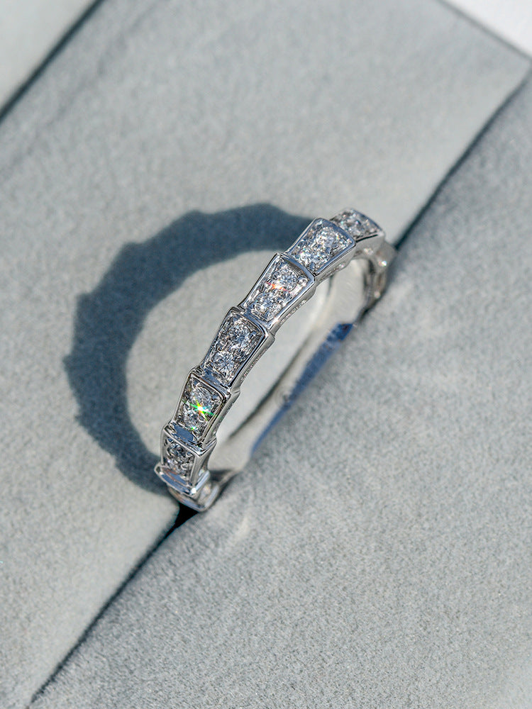 Fine Snake Ring Micro-inlaid Full Diamond Shape