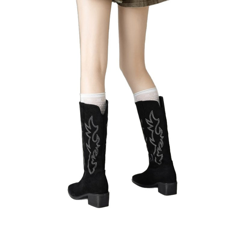 Retro Embroidered Western Cowboy Boots