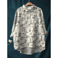 Retro Digital-print Animal Shirt