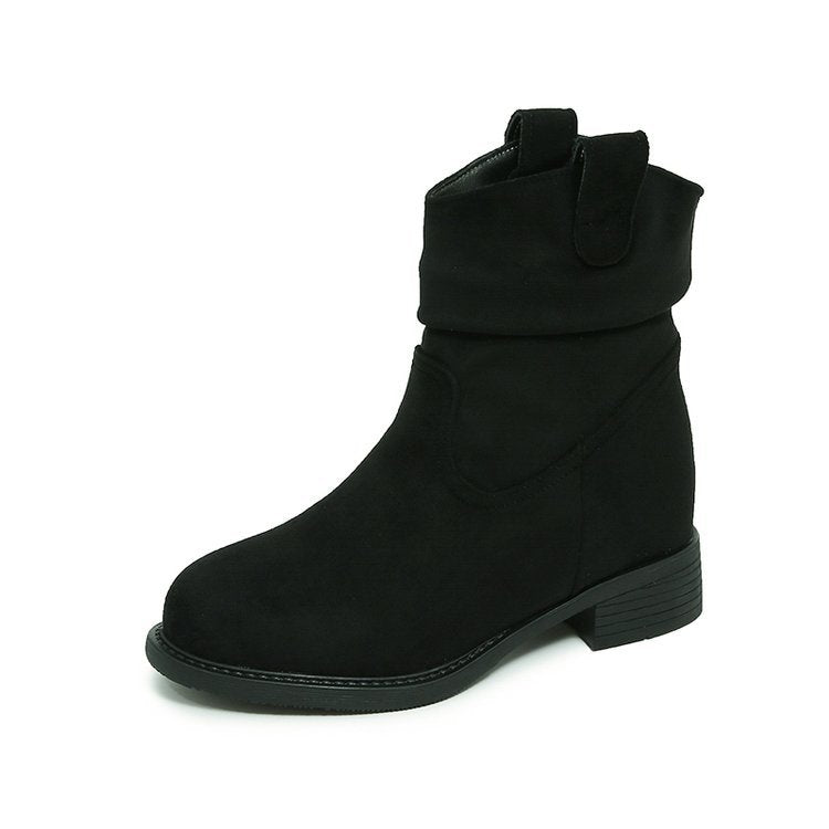 Suede Slimming Chunky-heel Fashion Ankle Boots