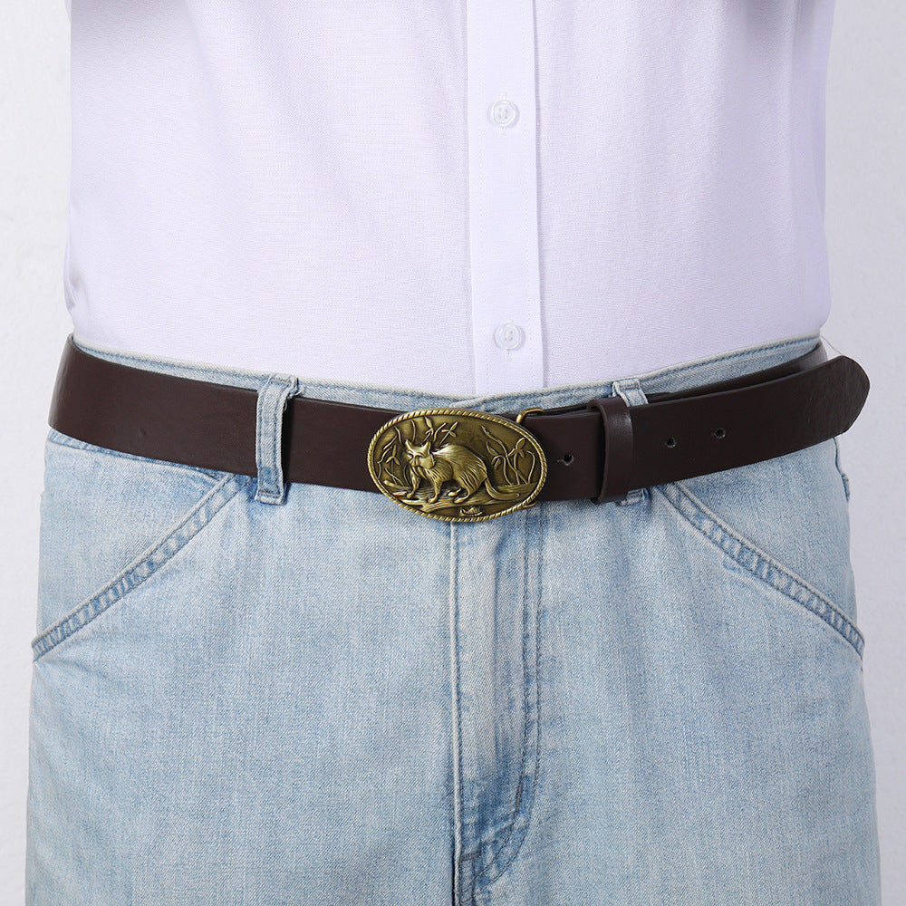 Fashion Buttonless Head Eyelet Belt