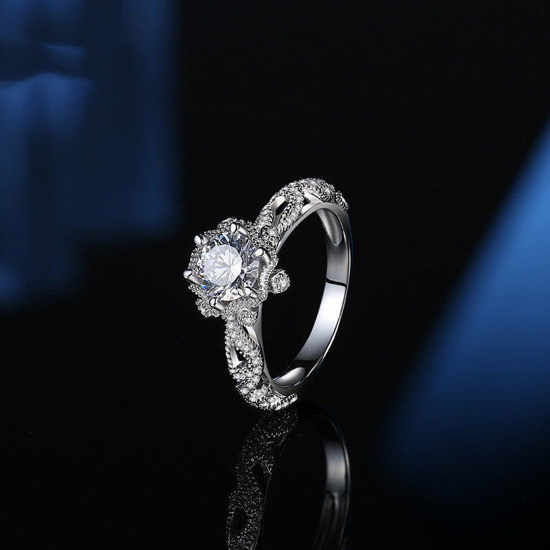 Ice And Fire Empty Setting Ring Women