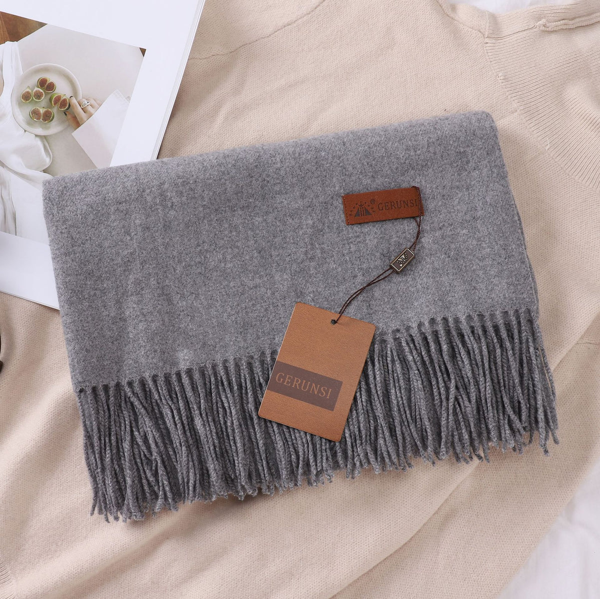 Solid Color Faux Cashmere Women's Scarf