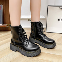 Versatile Lace-up Martin Boots