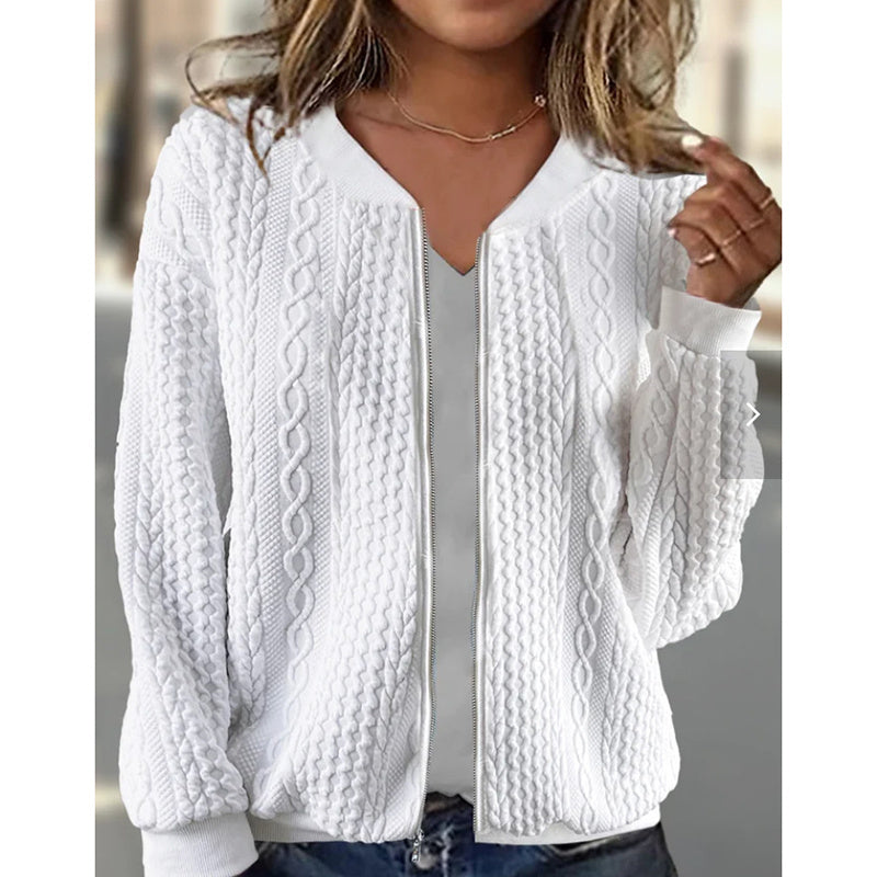 Jacquard Bomber Jacket