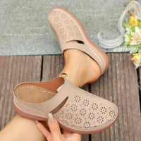 Hollow-out Vintage Thick-soled Slippers