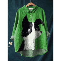 Retro Digital-print Animal Shirt