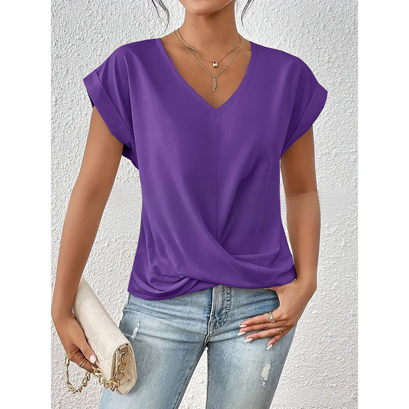 Comfy Casual V Neck Blouses