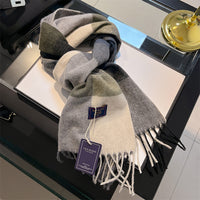Unisex Cashmere-like Plaid Light Luxury Scarf