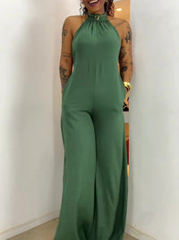 Halter-neck Backless Jumpsuit