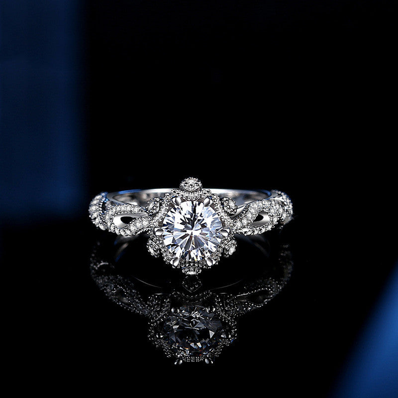 Ice And Fire Empty Setting Ring Women