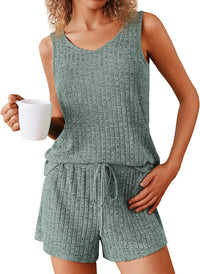 Rib Knitted Homewear Top & Shorts