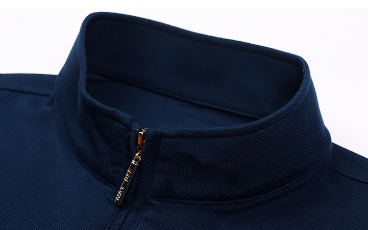 Cotton Stand Collar Long Sleeves