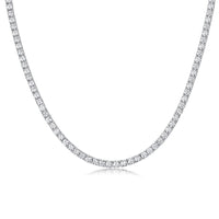 Twin 925 Silver Moissanite Long Star River Necklace