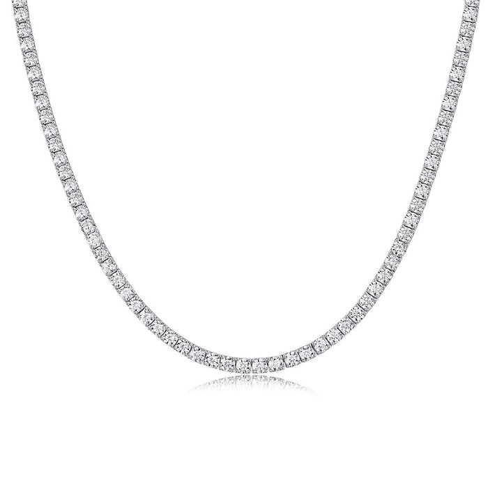 Twin 925 Silver Moissanite Long Star River Necklace