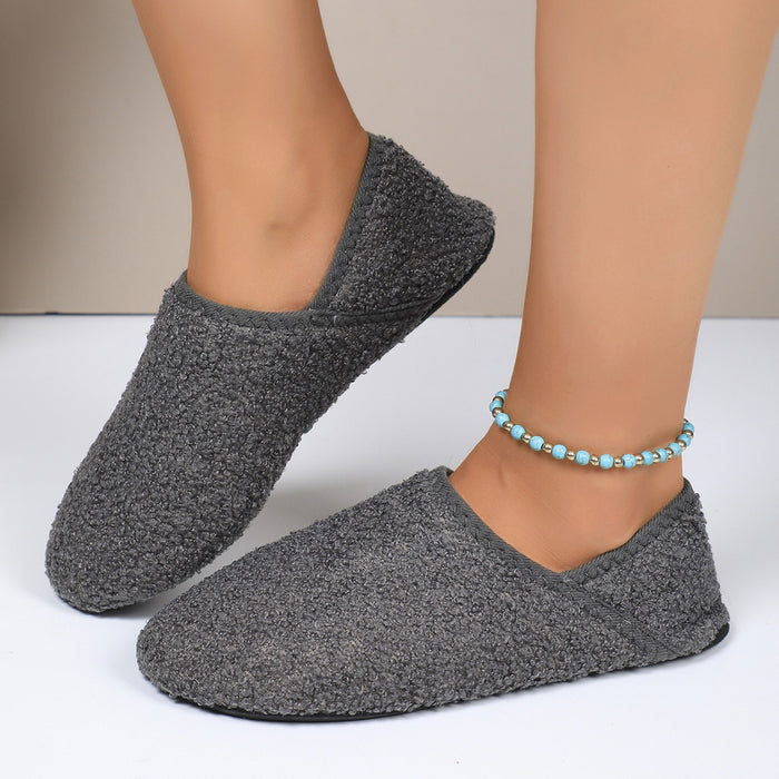 Fleece-Lined Suede Slippers