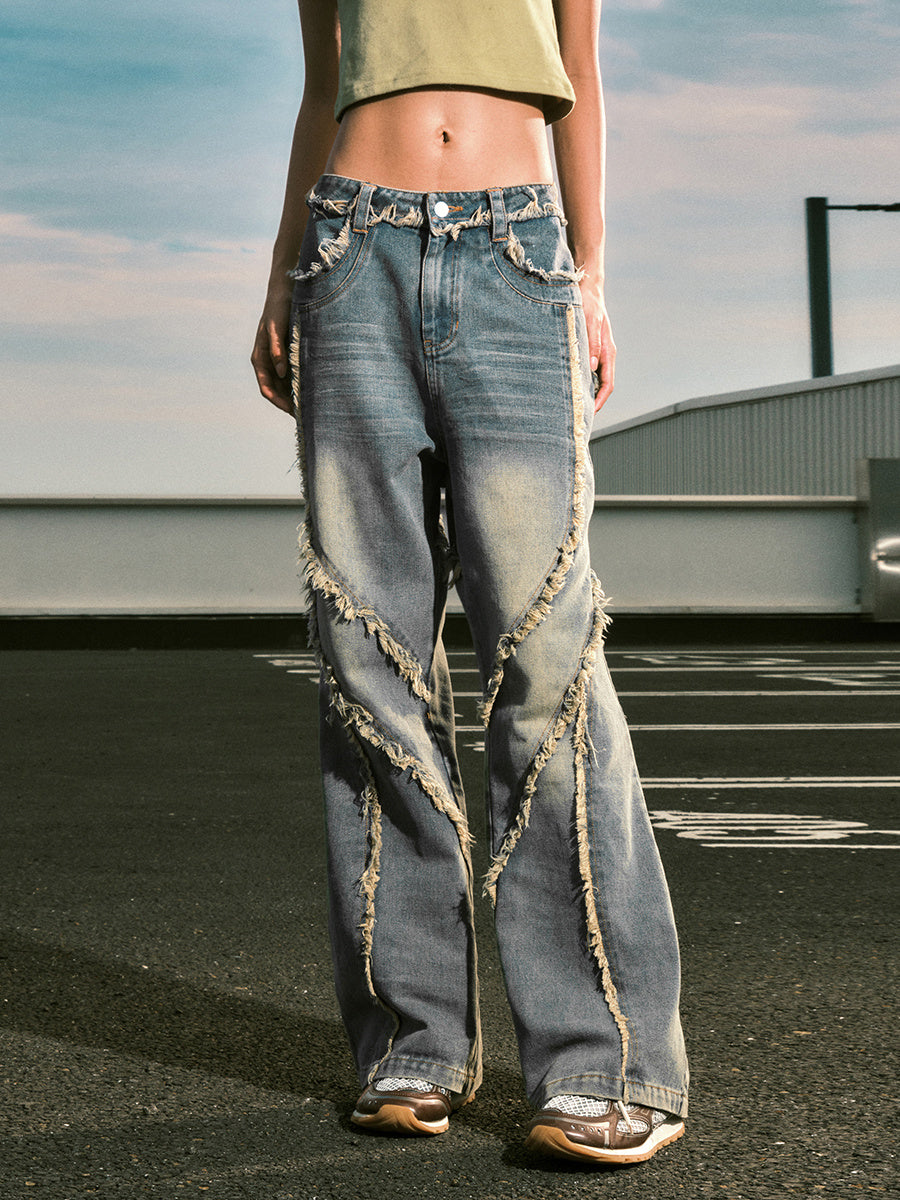Retro Fit Jeans - High-Waist Denim